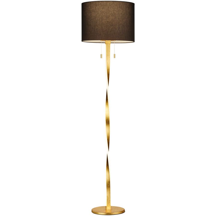 Stehlampe Sanin Gold Metall 40 cm 160.5 cm - Farbe: goldfarben - Lichtfarbe: Warmweiss - Stehlampe