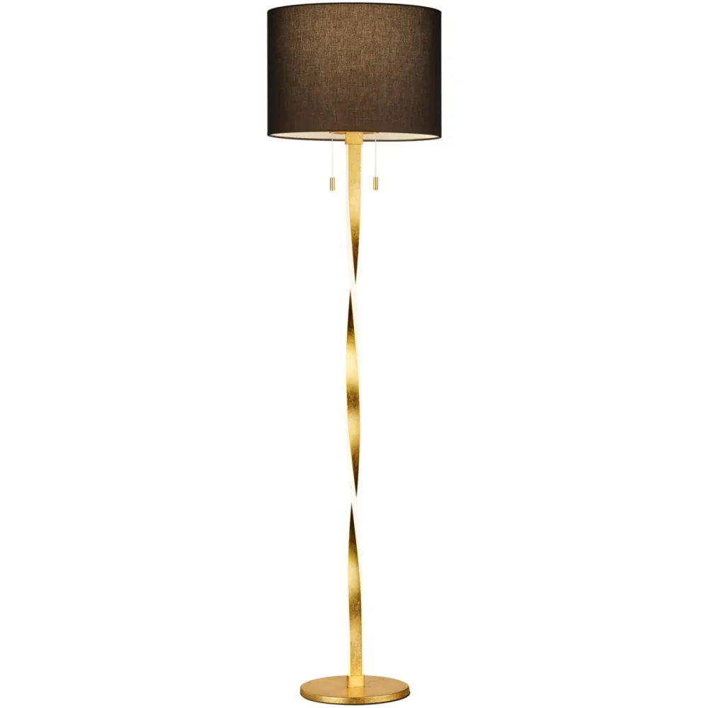 Stehlampe Sanin Gold Metall 40 cm 160.5 cm - Farbe: goldfarben - Lichtfarbe: Warmweiss - Stehlampe