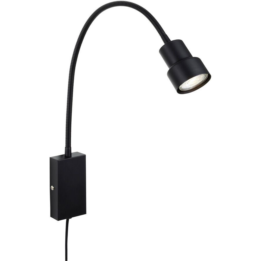 Wandlampe Pleno Schwarz Metall 6 cm 60 cm - LED - Lichtfarbe: Warmweiss - Wandlampe- LED Energiesparlampe