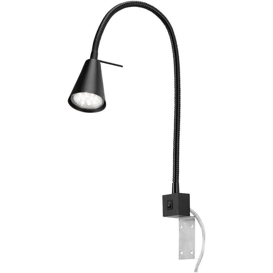 Wandlampe Boxwall Schwarz Metall 40 cm - LED - Lichtfarbe: Warmweiss - Wandlampe- LED Energiesparlampe
