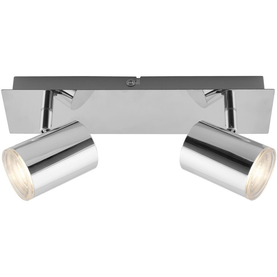 Badlampe Splash Grau Kunststoff/Metall 29 cm 11 cm - Farbe: chrom - Badlampe