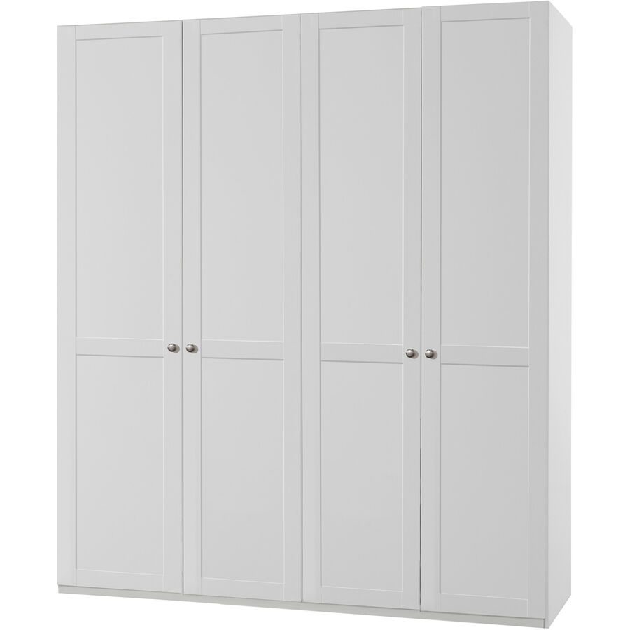 Kleiderschrank Heike Weiss Holz 180 cm 58 cm 208 cm - Kleiderschrank