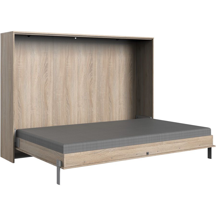 Klappbett Dominic Braun Holz 140 x 200 cm - Farbe: Eiche sägerau - Klappbett
