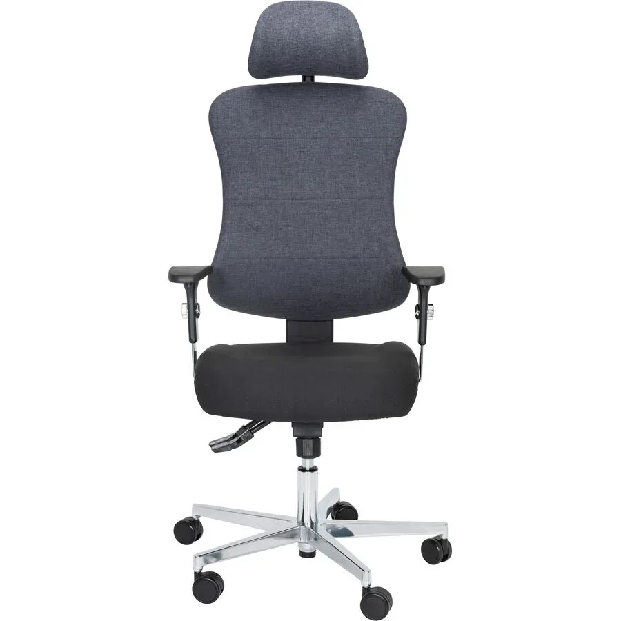 Topstar Bürostuhl Aldo Schwarz/Grau Polyester/Aluminium 50 cm 101 cm Höhenverstellbar (manuell) - Bürostuhl