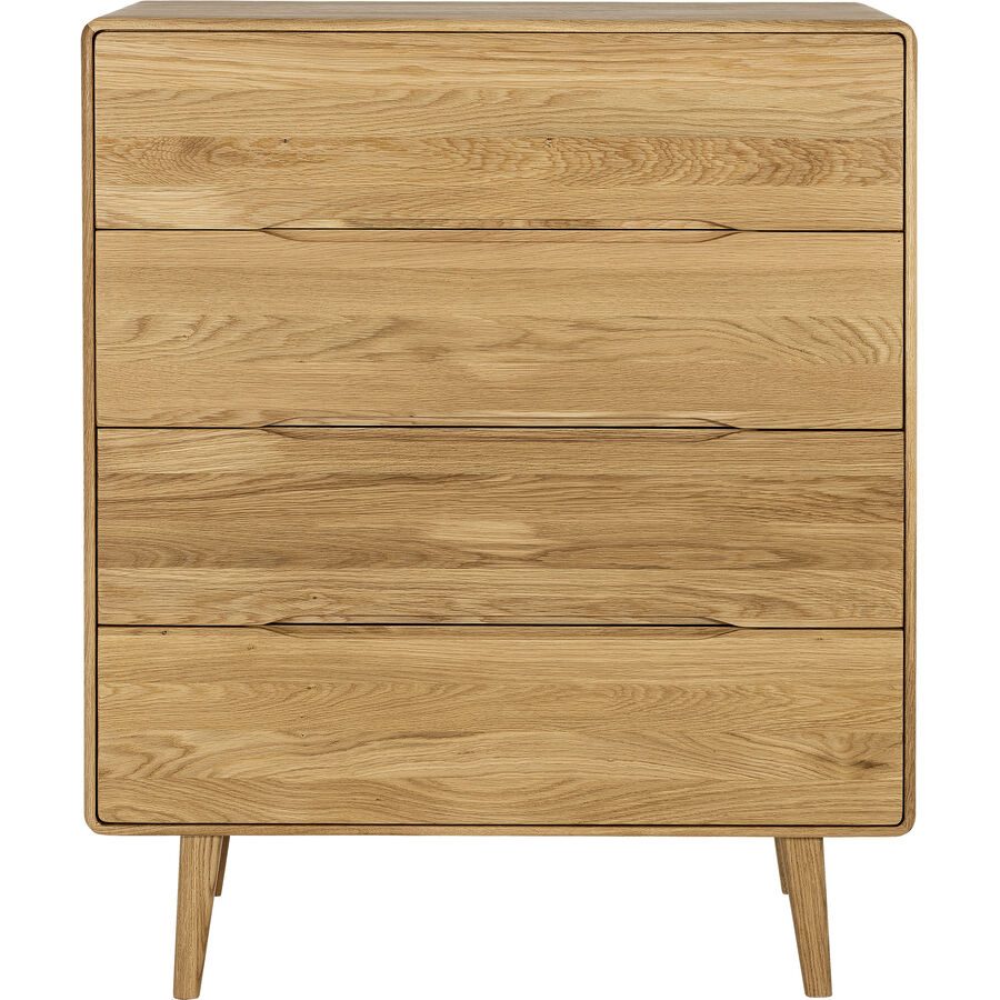 Kommode Lund Braun Holz 90 cm 45 cm - Farbe: eiche - Kommode