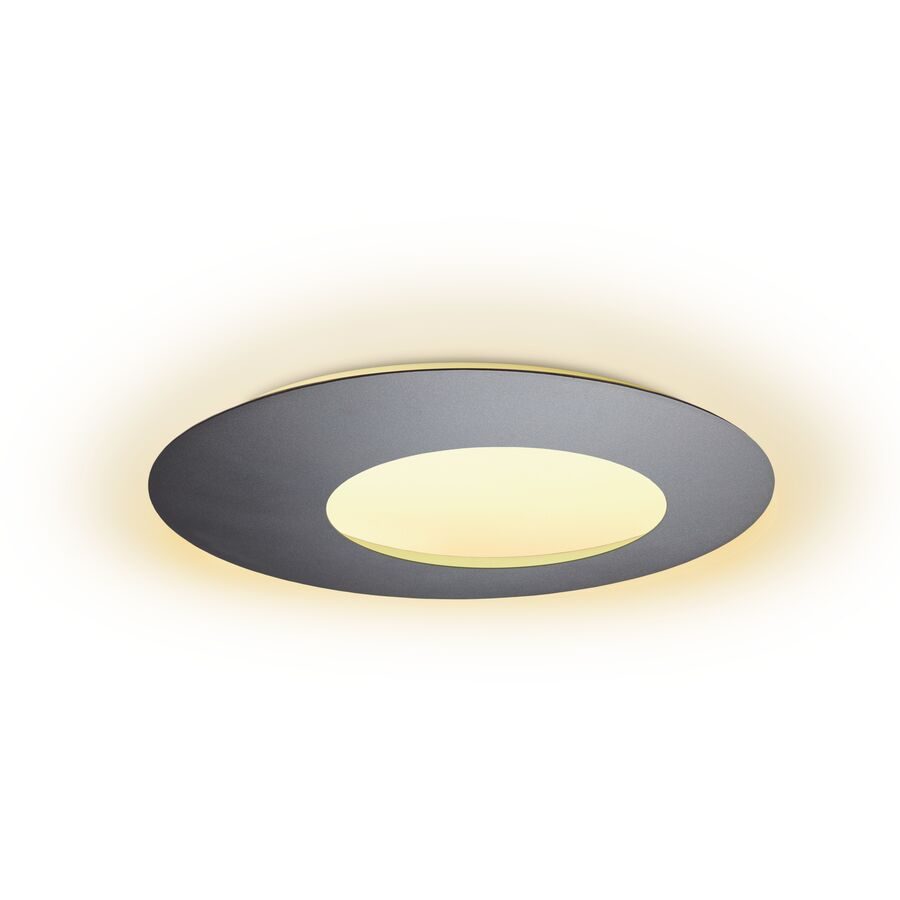 Escale Deckenlampe Blade Grau Aluminium 79 cm 4 cm - Farbe: anthrazit - LED - Lichtfarbe: Extra warmweiss - Deckenlampe- LED Energiesparlampe