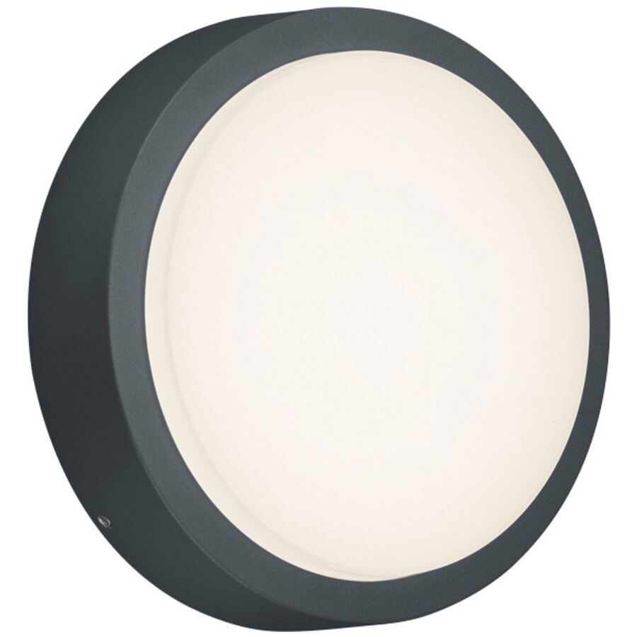 Deckenlampe aussen Rotaile Grau Aluminium 20 cm 5.5 cm - Farbe: anthrazit - LED - Lichtfarbe: Warmweiss - Material: Aluguss - Deckenlampe aussen- LED
