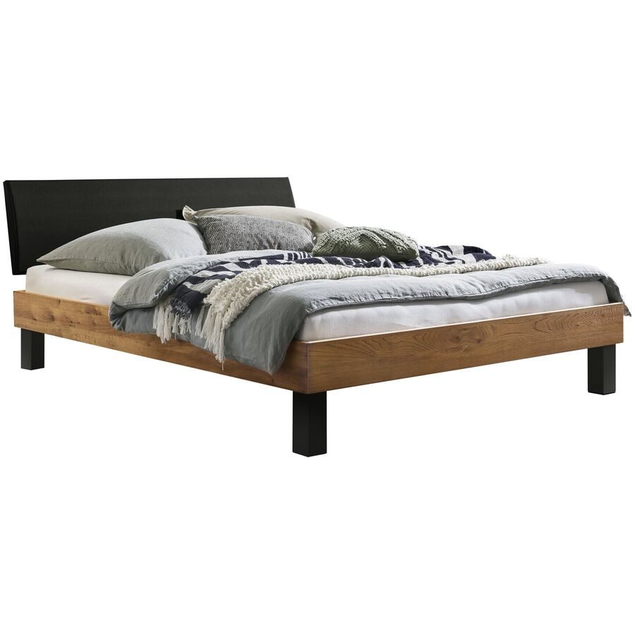 Hasena Bett Caserta Braun Holz 160 x 200 cm - Farbe: Wildeiche - Bett