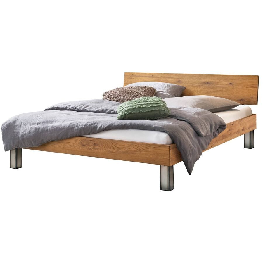 Hasena Bett Miriana Braun Holz 90 x 200 cm - Farbe: Wildeiche geölt - Bett
