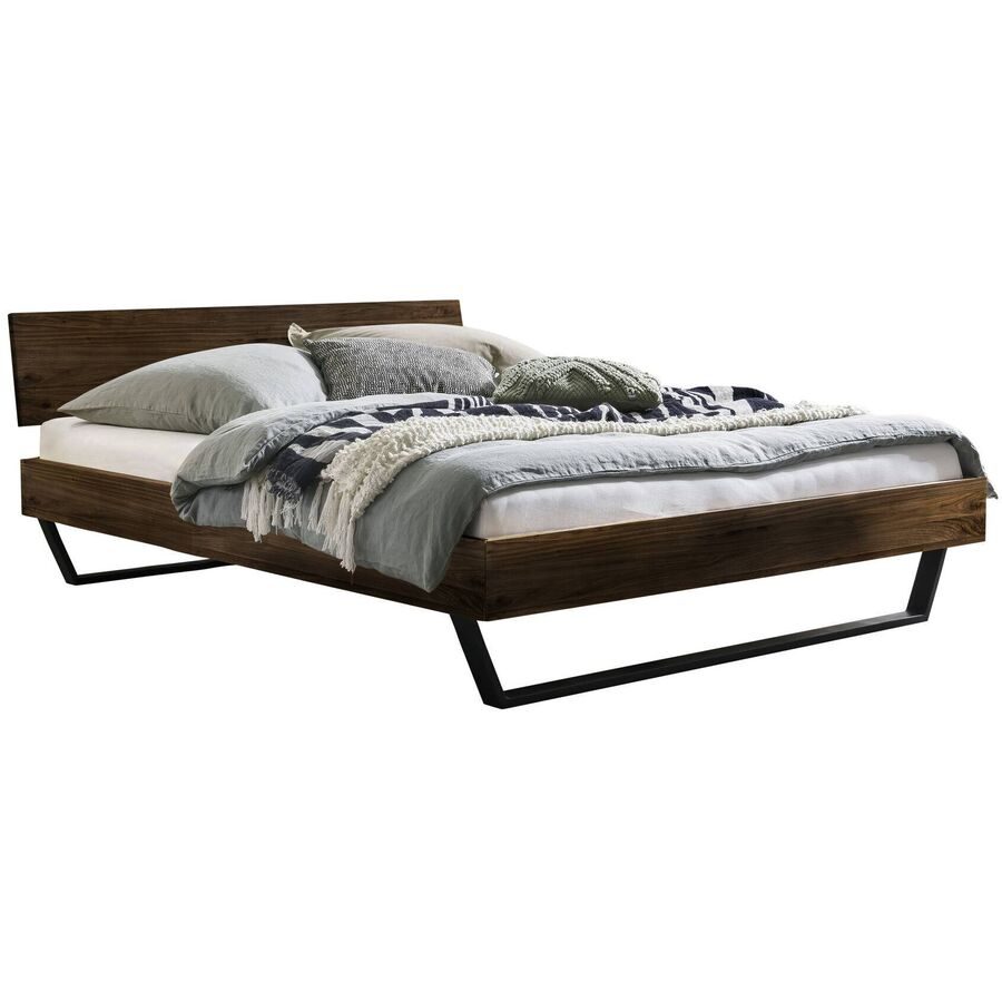 Hasena Bett Flavia Braun Holz 160 x 200 cm - Farbe: nussbaumfarbig - Bett