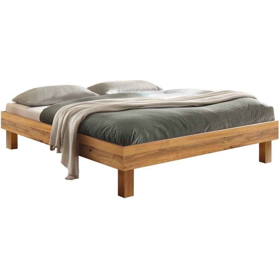 Hasena Bett Ferizeya Braun Holz 100 x 200 cm - Farbe: Wildeiche - Bett