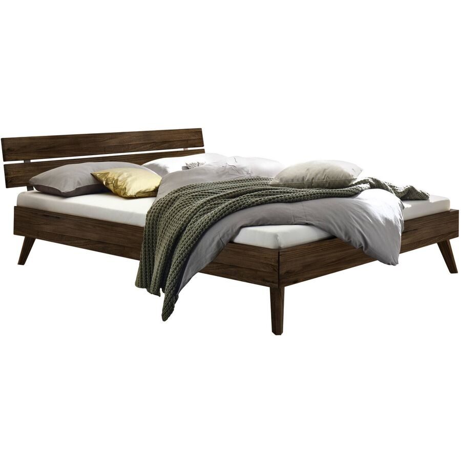 Hasena Bett Antonello Braun Holz 90 x 200 cm - Farbe: Nussbaum - Bett