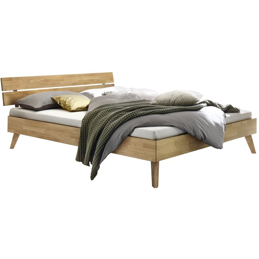 Hasena Bett Antonello Braun Holz 100 x 200 cm - Farbe: eiche - Bett