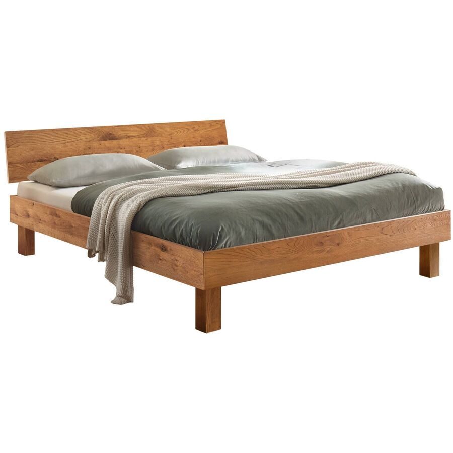 Hasena Bett Corinne Braun Holz 100 x 200 cm - Farbe: Wildeiche - Bett