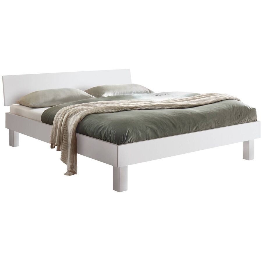 Hasena Bett Corinne Weiss Holz 160 x 200 cm - Farbe: Weissbuche - Material: MDF - Bett