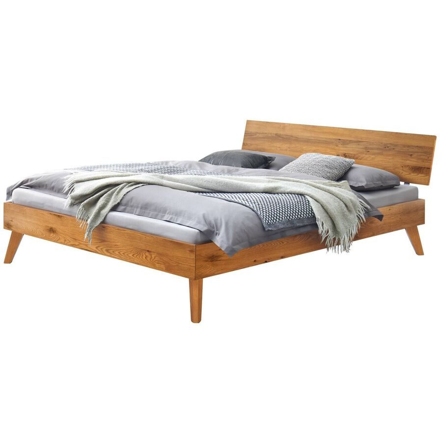 Hasena Bett Kah Braun Holz 120 x 200 cm - Farbe: Wildeiche - Bett