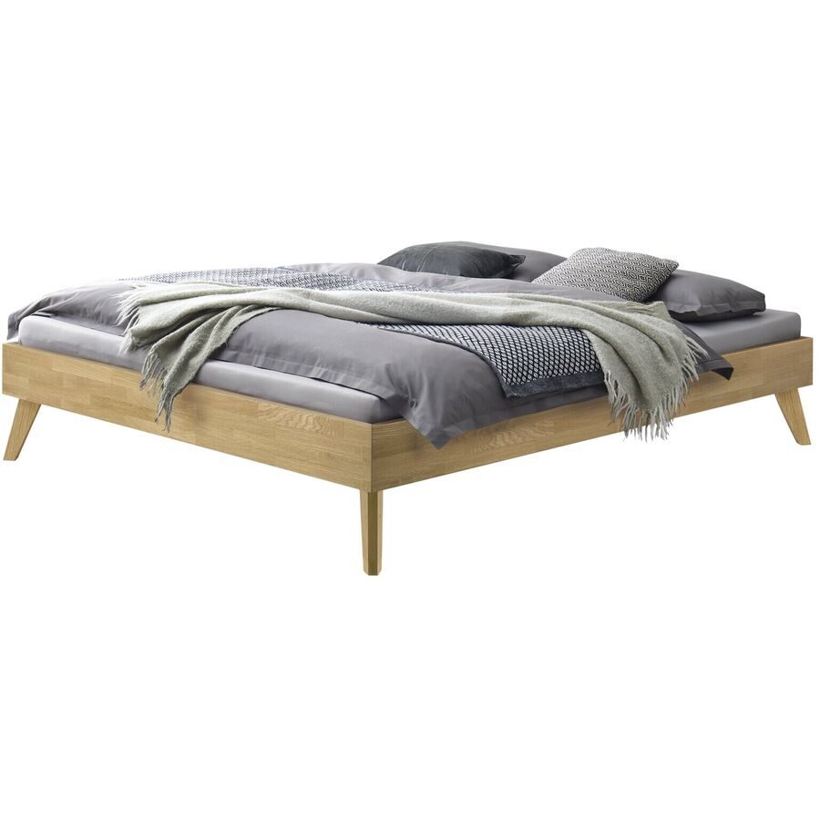 Hasena Bett Ivana Braun Holz 200 x 200 cm - Farbe: eiche - Bett