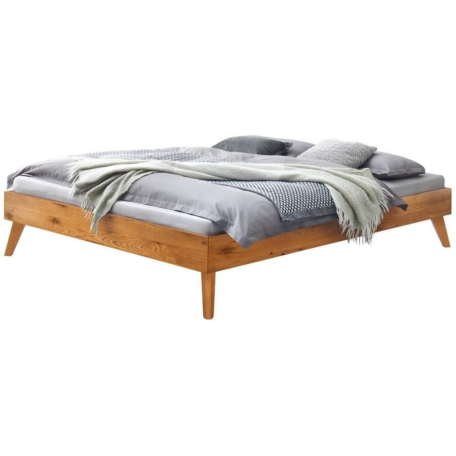 Hasena Bett Ivana Braun Holz 160 x 200 cm - Farbe: Wildeiche - Bett