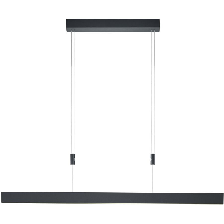 Pendellampe Delta Schwarz Metall 100 cm 150 cm - LED - Lichtfarbe: Extra warmweiss - Pendellampe- LED Energiesparlampe