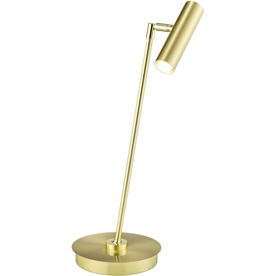Tischlampe Tom Gold Messing 16 cm 50 cm - LED - Lichtfarbe: Extra warmweiss - Tischlampe- LED Energiesparlampe