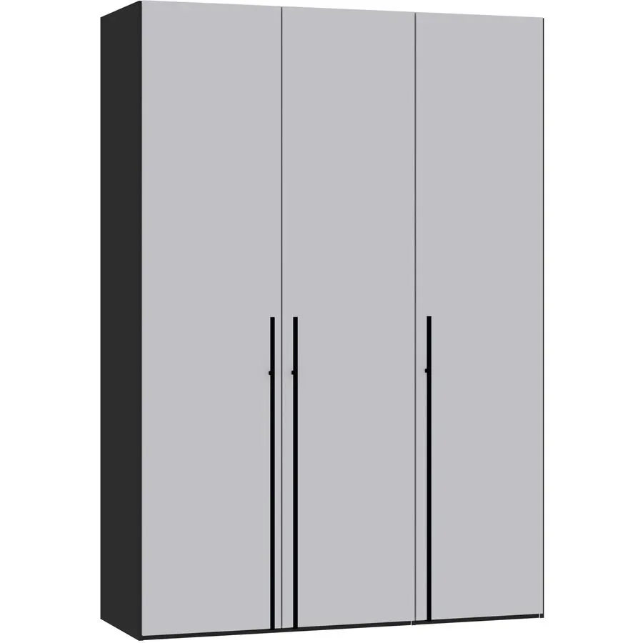 Kleiderschrank Arena Collection Grau Holz 152.2 cm 58.5 cm 220 cm - Material: Holzwerkstoff - Schweizer Möbelhersteller - Kleiderschrank