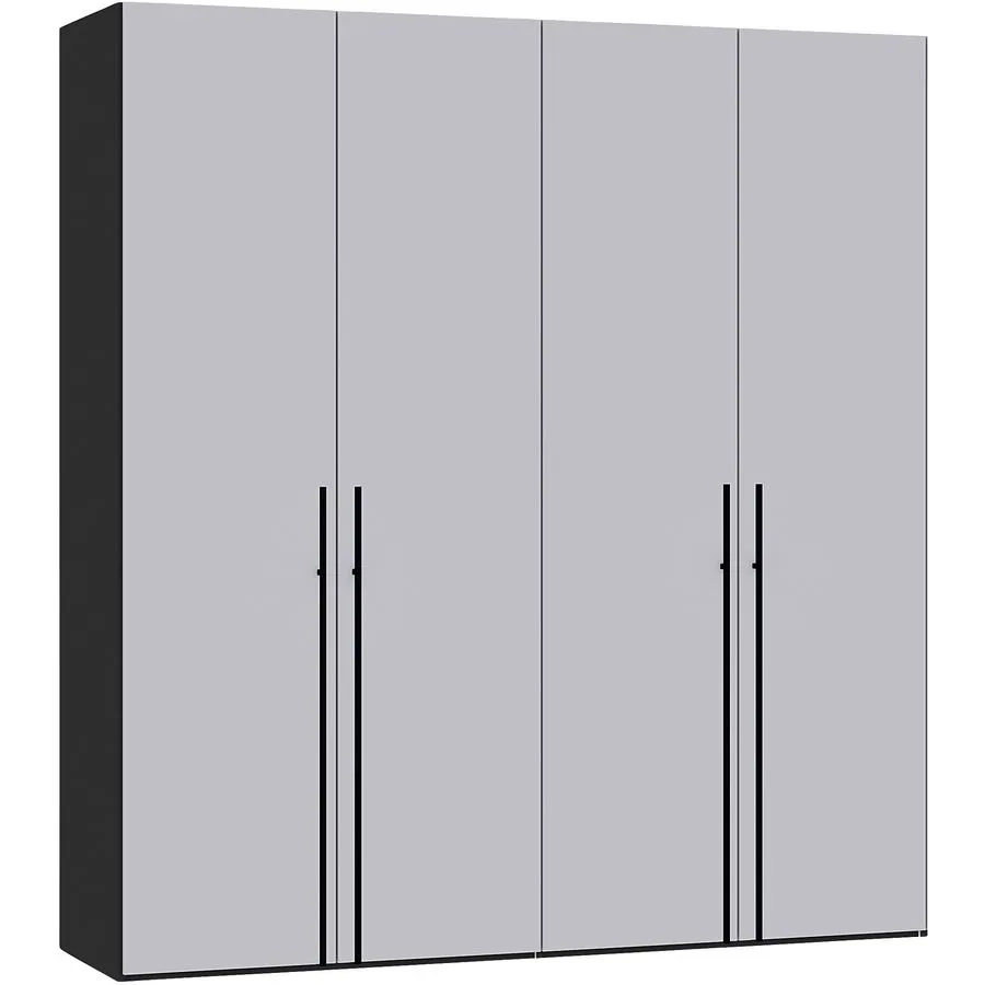 Kleiderschrank Arena Collection Grau Holz 202.5 cm 58.5 cm 220 cm - Material: Holzwerkstoff - Schweizer Möbelhersteller - Kleiderschrank