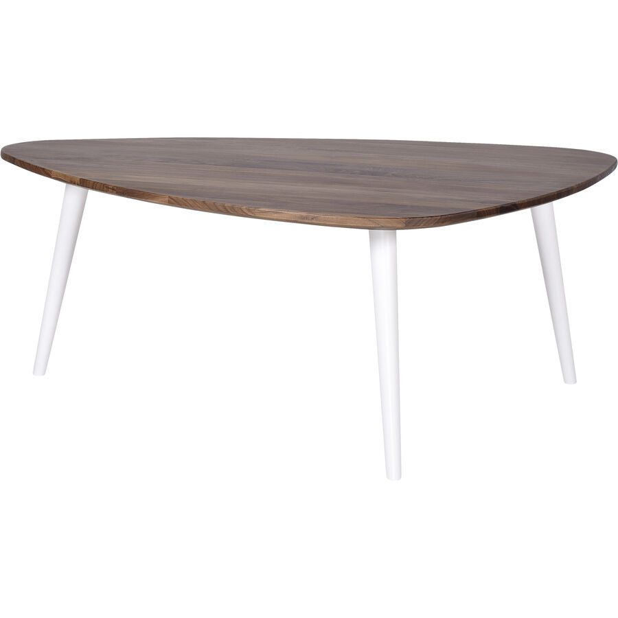 Salontisch Forlan II Braun/Weiss Holz/MDF 110 cm - Farbe: natur, weiss - Material: Nussbaum, MDF - Salontisch