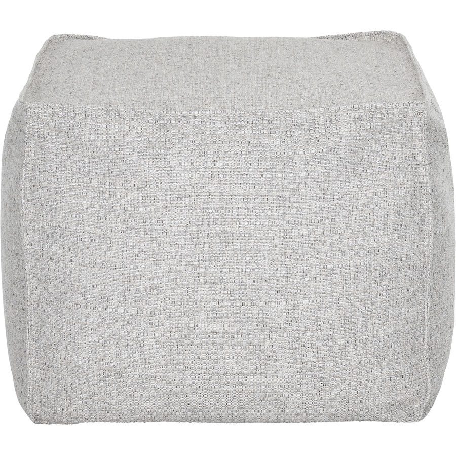 Hocker Liyah Grau Stoff 66 cm 40 cm - Farbe: Hellgrau - Hocker