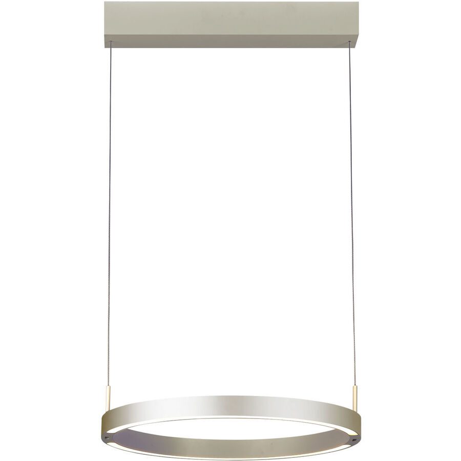 Bopp Pendellampe Float Braun/Grau Aluminium 40 cm 150 cm - Farbe: taupe - LED - Lichtfarbe: Extra warmweiss - Tageslichtweiss - Pendellampe- LED