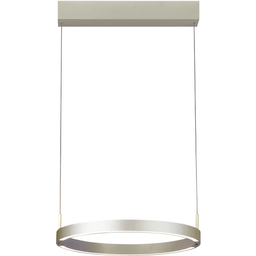 Bopp Pendellampe Float Braun/Grau Aluminium 40 cm 150 cm - Farbe: taupe - LED - Lichtfarbe: Extra warmweiss - Tageslichtweiss - Pendellampe- LED