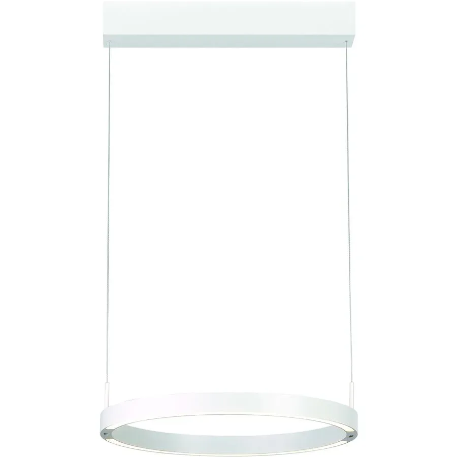 Bopp Pendellampe Float Weiss Aluminium 40 cm 150 cm - LED - Lichtfarbe: Extra warmweiss - Tageslichtweiss - Pendellampe- LED Energiesparlampe