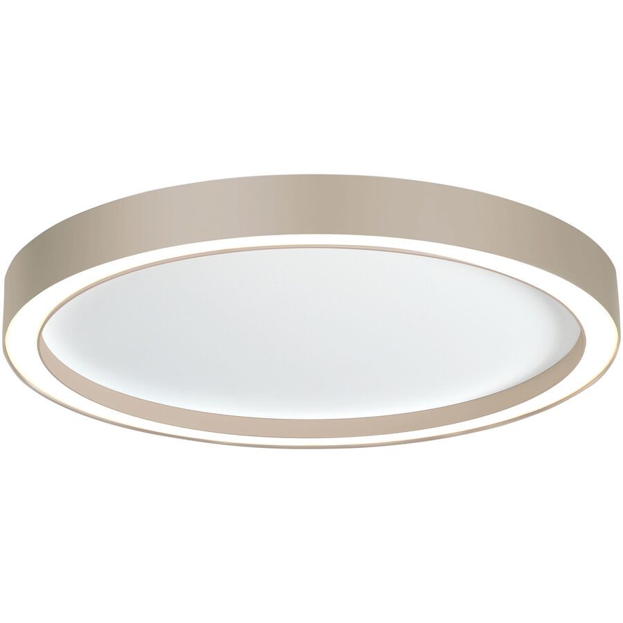 Bopp Deckenlampe Aura Weiss/Braun/Grau Aluminium 40 cm 4 cm - Farbe: weiss/taupe - LED - Lichtfarbe: Extra warmweiss - Deckenlampe- LED