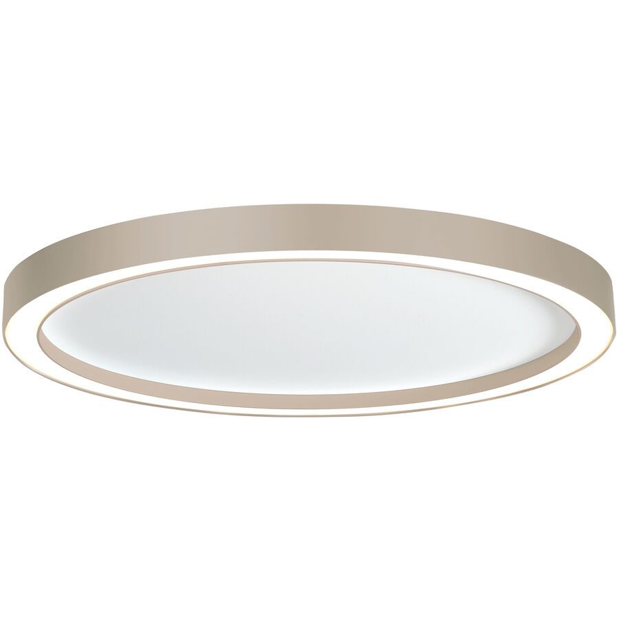 Bopp Deckenlampe Aura Weiss/Braun/Grau Aluminium 55 cm 4 cm - Farbe: weiss/taupe - LED - Lichtfarbe: Extra warmweiss - Deckenlampe- LED