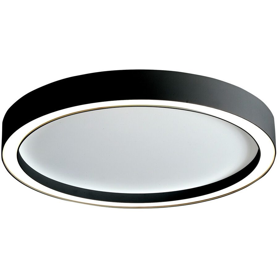 Bopp Deckenlampe Aura Schwarz/Weiss Aluminium 30 cm 4 cm - LED - Lichtfarbe: Extra warmweiss - Deckenlampe- LED Energiesparlampe