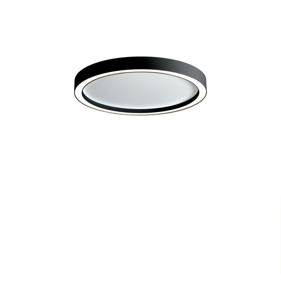 Bopp Deckenlampe Aura Schwarz/Weiss Aluminium 40 cm 4 cm - LED - Lichtfarbe: Extra warmweiss - Deckenlampe- LED Energiesparlampe