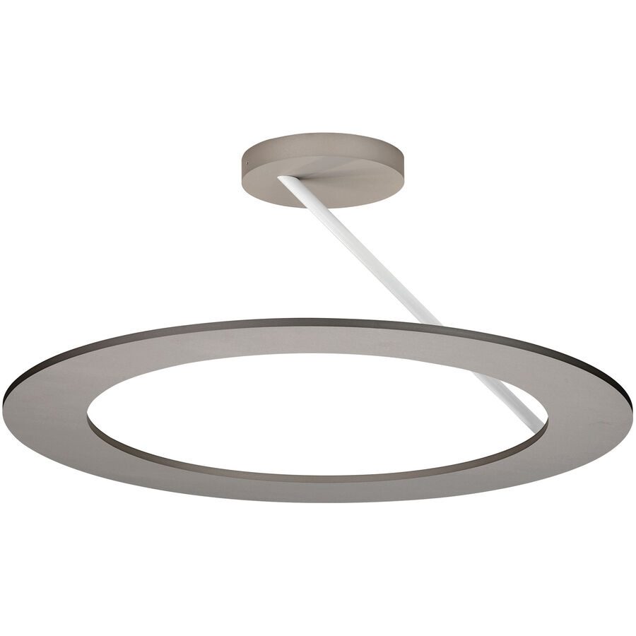 Bopp Deckenlampe Stella Silber Aluminium 45 cm 20 cm - Farbe: Aluminium eloxiert - LED - Lichtfarbe: Extra warmweiss - Deckenlampe- LED