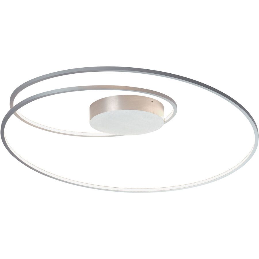 Bopp Deckenlampe At Silber Aluminium 70 cm 20 cm - Farbe: Aluminium geschliffen - LED - Lichtfarbe: Extra warmweiss - Deckenlampe- LED