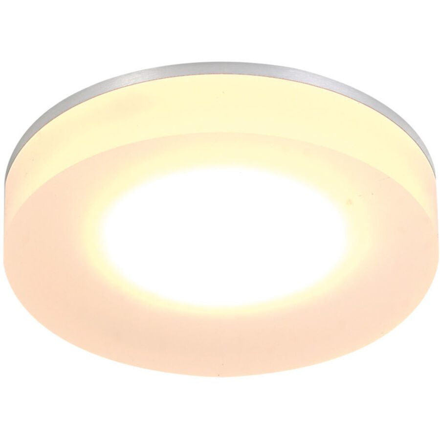 Bopp Deckenlampe One Silber Aluminium 9 cm 2.5 cm - Farbe: Aluminium geschliffen - LED - Lichtfarbe: Extra warmweiss - Deckenlampe- LED