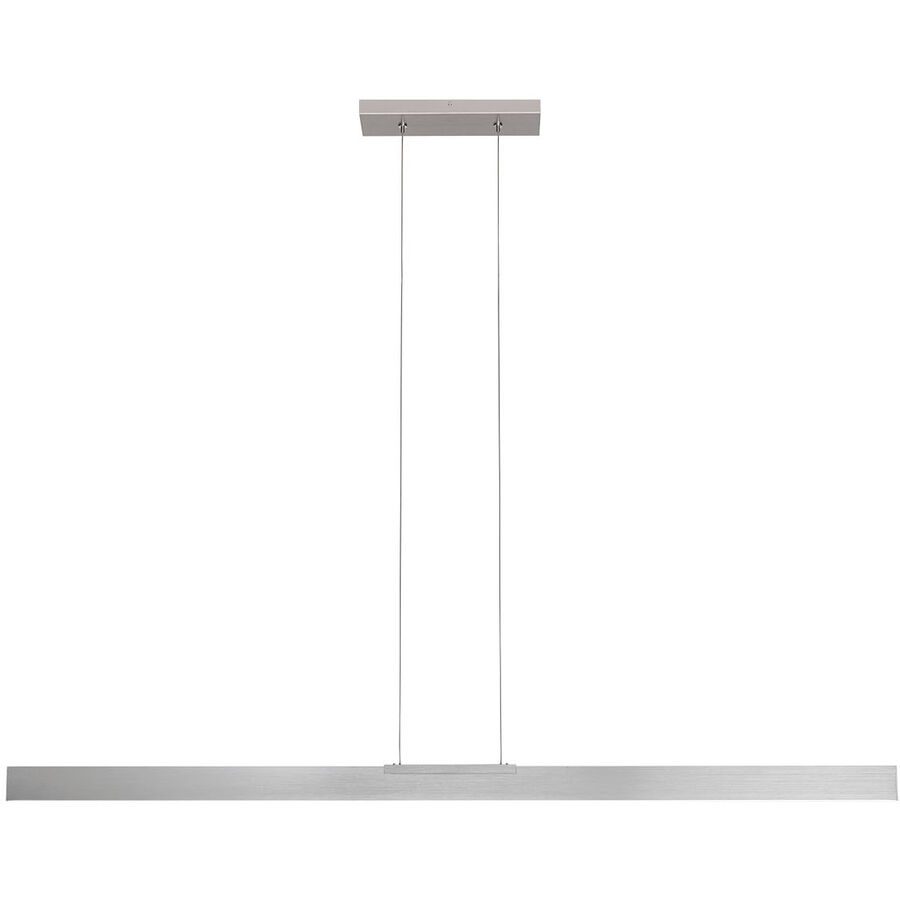 Bopp Pendellampe Nano Silber Aluminium 1 cm 140 cm - Farbe: Aluminium geschliffen - LED - Lichtfarbe: Extra warmweiss - Pendellampe- LED