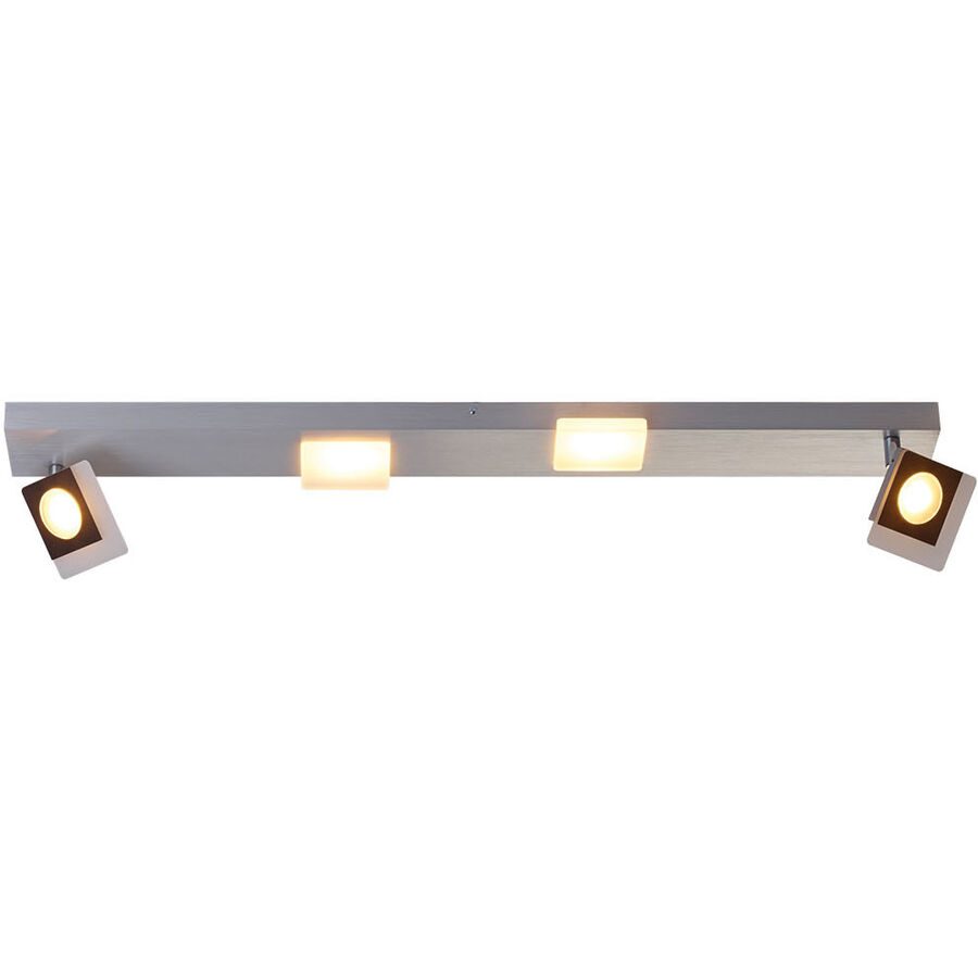 Bopp Deckenlampe Session Silber Aluminium 8 cm 12 cm - Farbe: Aluminium geschliffen - LED - Lichtfarbe: Extra warmweiss - Deckenlampe- LED