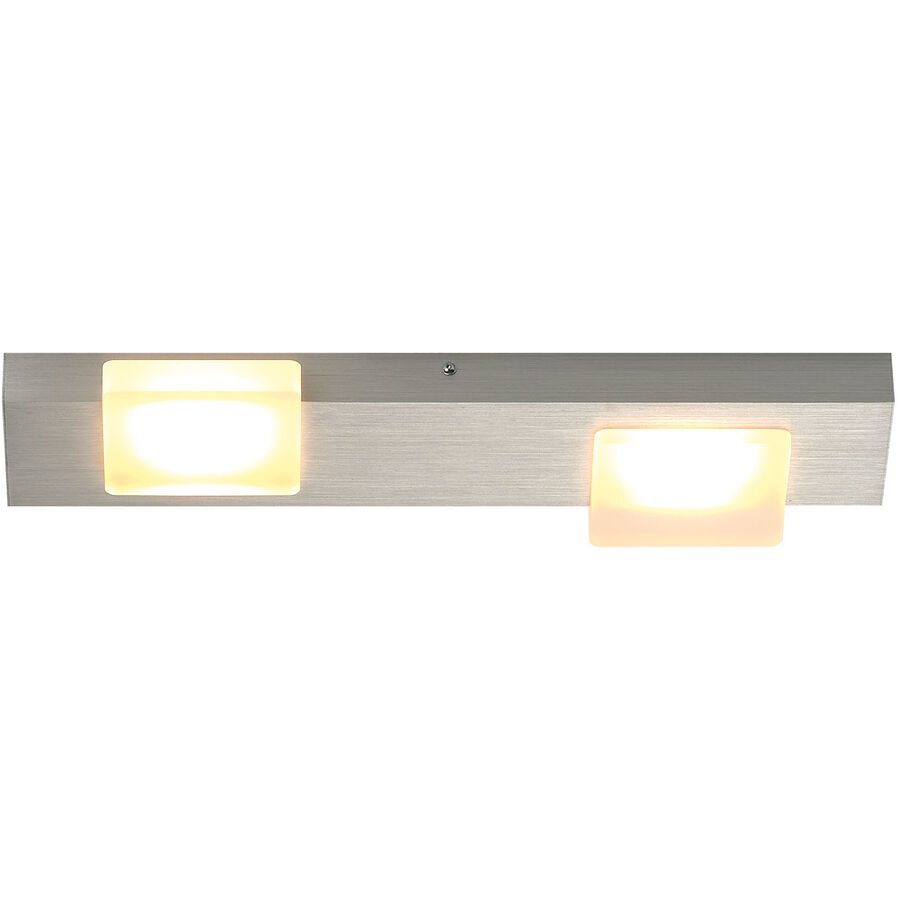 Bopp Deckenlampe Lamina Silber Aluminium 10 cm 3 cm - Farbe: Aluminium geschliffen - LED - Lichtfarbe: Extra warmweiss - Deckenlampe- LED