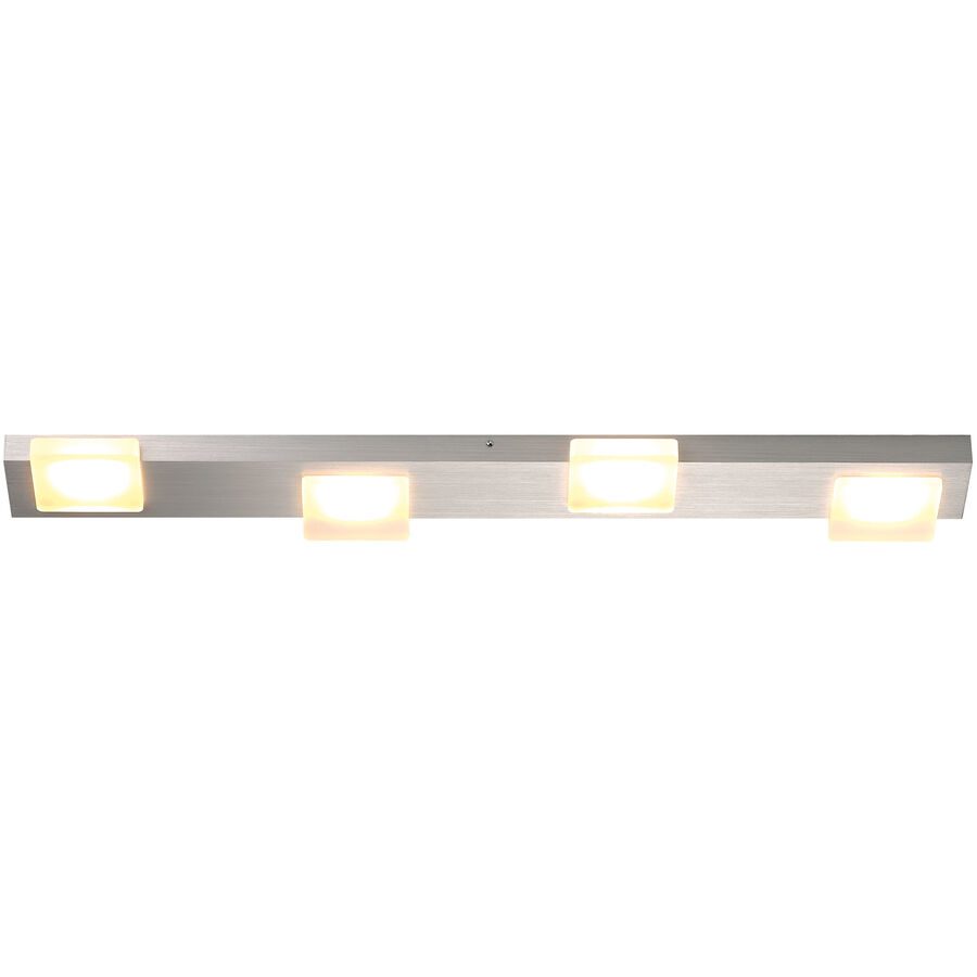 Bopp Deckenlampe Lamina Silber Aluminium 12 cm 3 cm - Farbe: Aluminium geschliffen - LED - Lichtfarbe: Extra warmweiss - Deckenlampe- LED