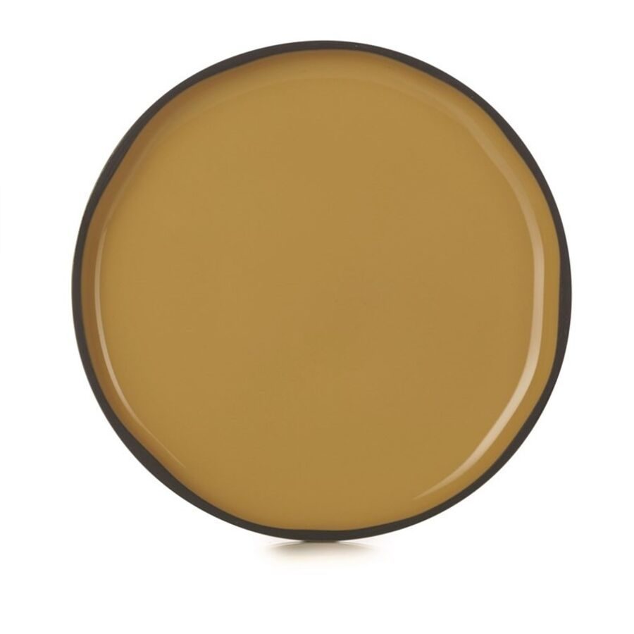 Revol Dessertteller Caractère Gelb Porzellan 15 cm - Farbe: kurkuma - Dessertteller