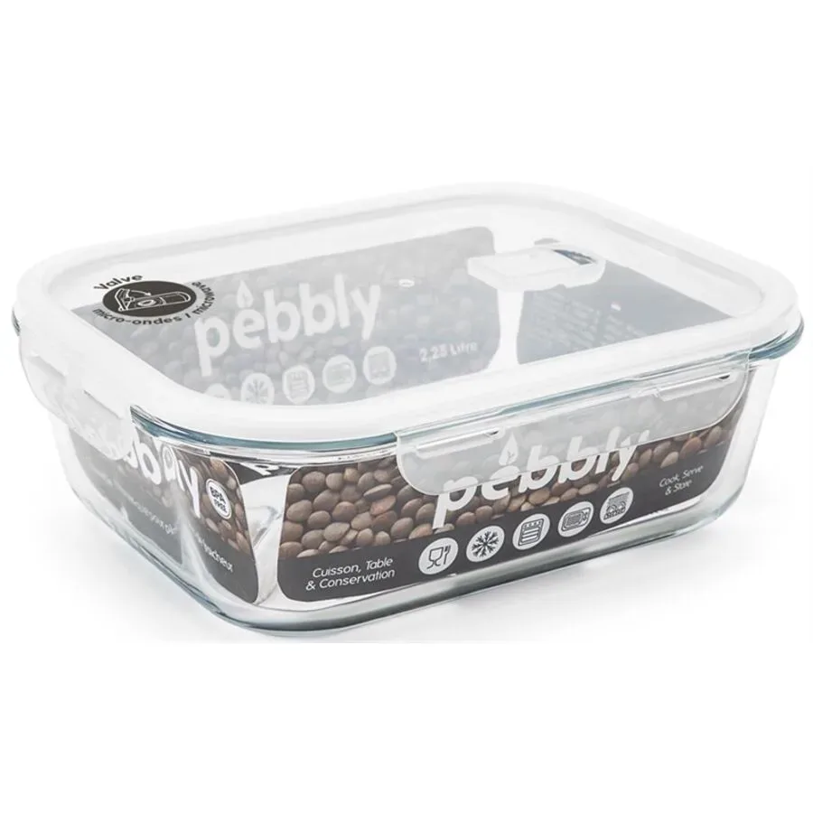 Diverse Vorratsdose Pebbly Transparent Glas 25.2 cm 8.8 cm - Vorratsdose