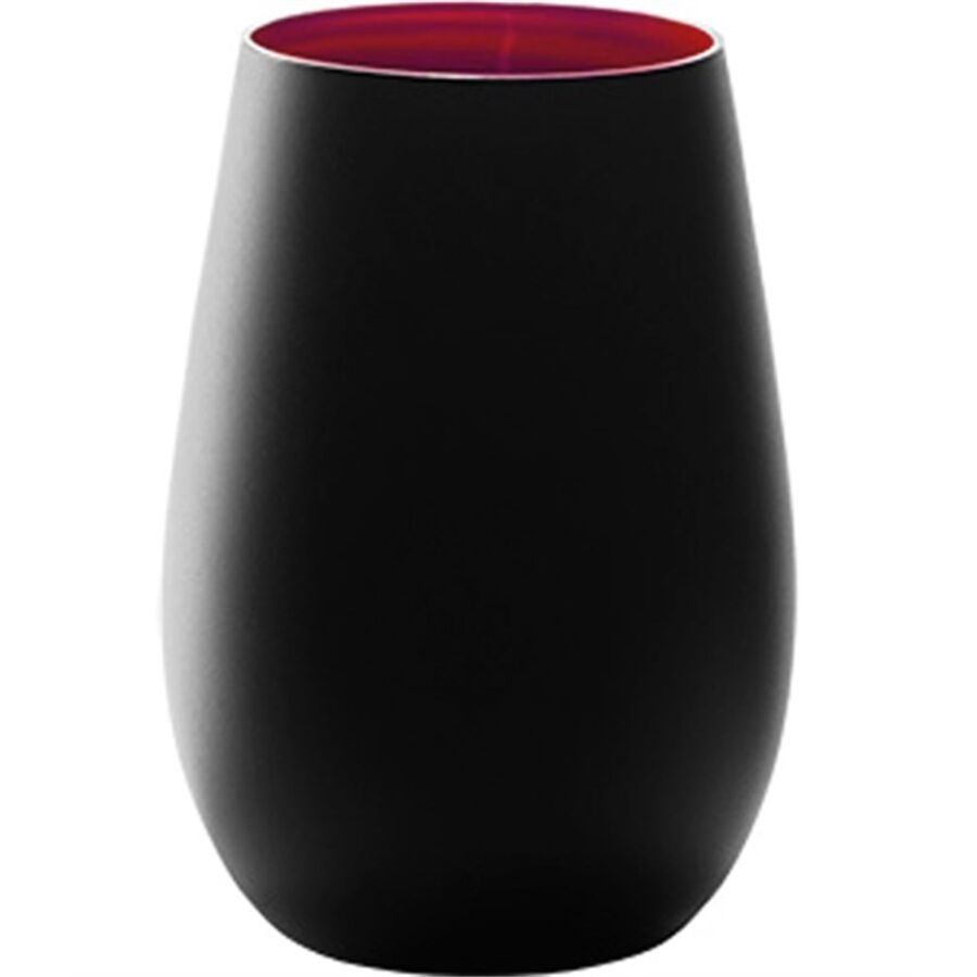 6er Set Elements Becher 465ml schwarz/rot