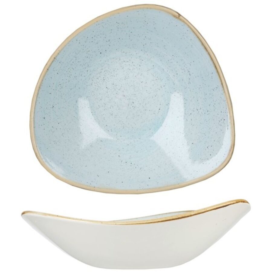 Churchill Bowl Stonecast Duck Egg dreieckig; 370 ml, 18.5 cm (B); hellblau/braun; dreieckig; 12 Stück / Pack