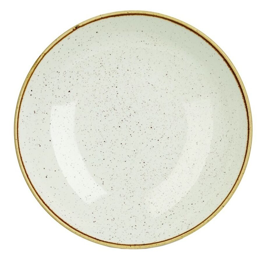 Churchill Teller tief Stonecast Barley White Coupe; 2400 ml, 31x4.4 cm (ØxH); weiss/braun; rund; 6 Stück / Pack