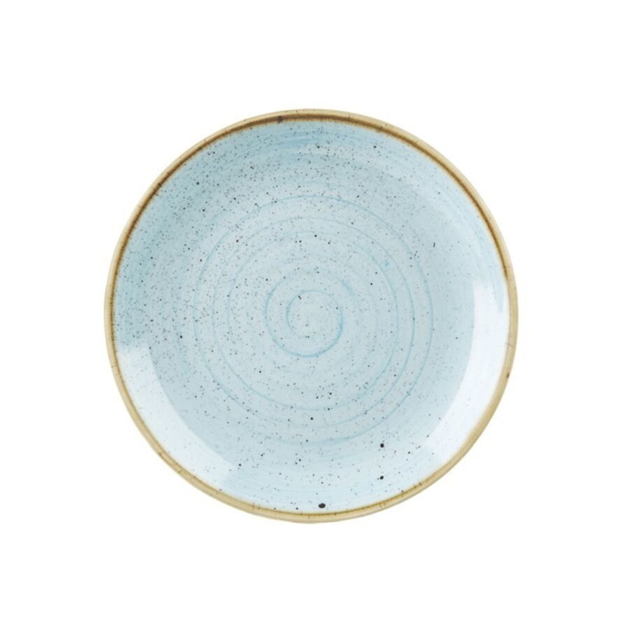 Churchill Teller flach Stonecast Duck Egg Coupe; 26 cm (Ø); hellblau/braun; rund; 12 Stück / Pack