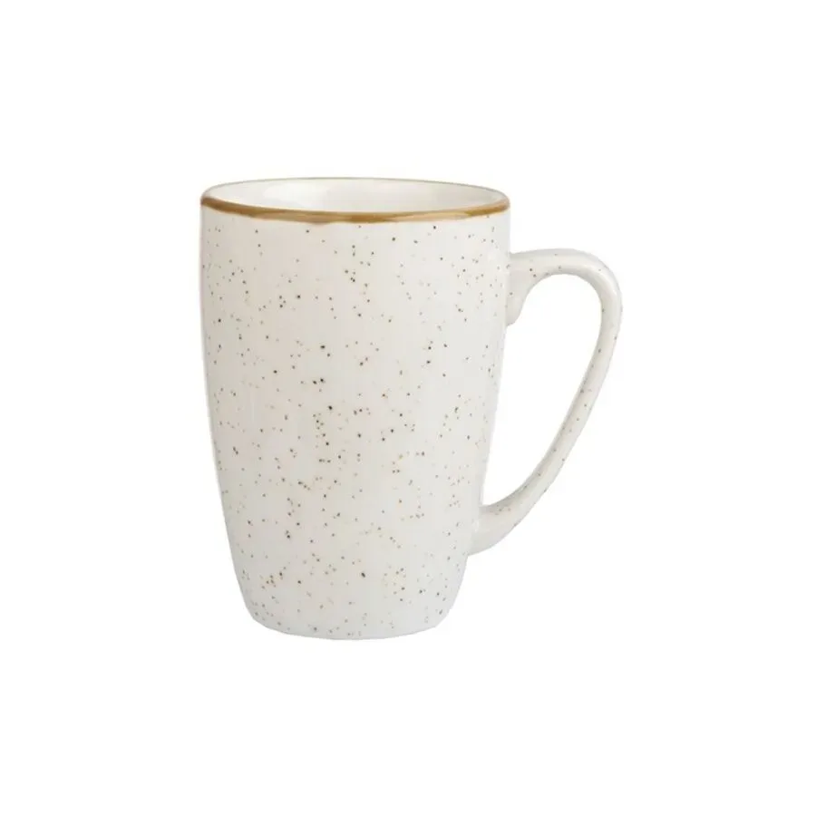 Churchill Becher Stonecast Barley White; 340 ml, 10.6x11 cm (ØxH); weiss/braun; 12 Stück / Pack