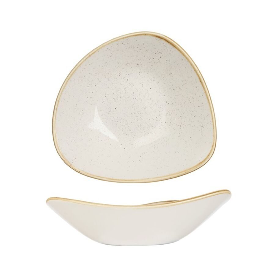 Churchill Bowl Stonecast Barley White dreieckig; 370 ml, 18.5 cm (B); weiss/braun; dreieckig; 12 Stück / Pack